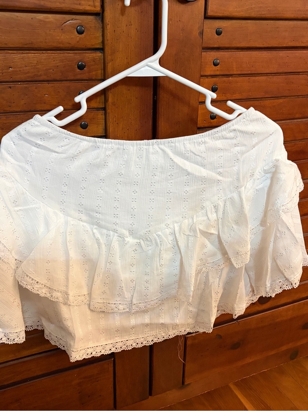 White Eyelet Skort
